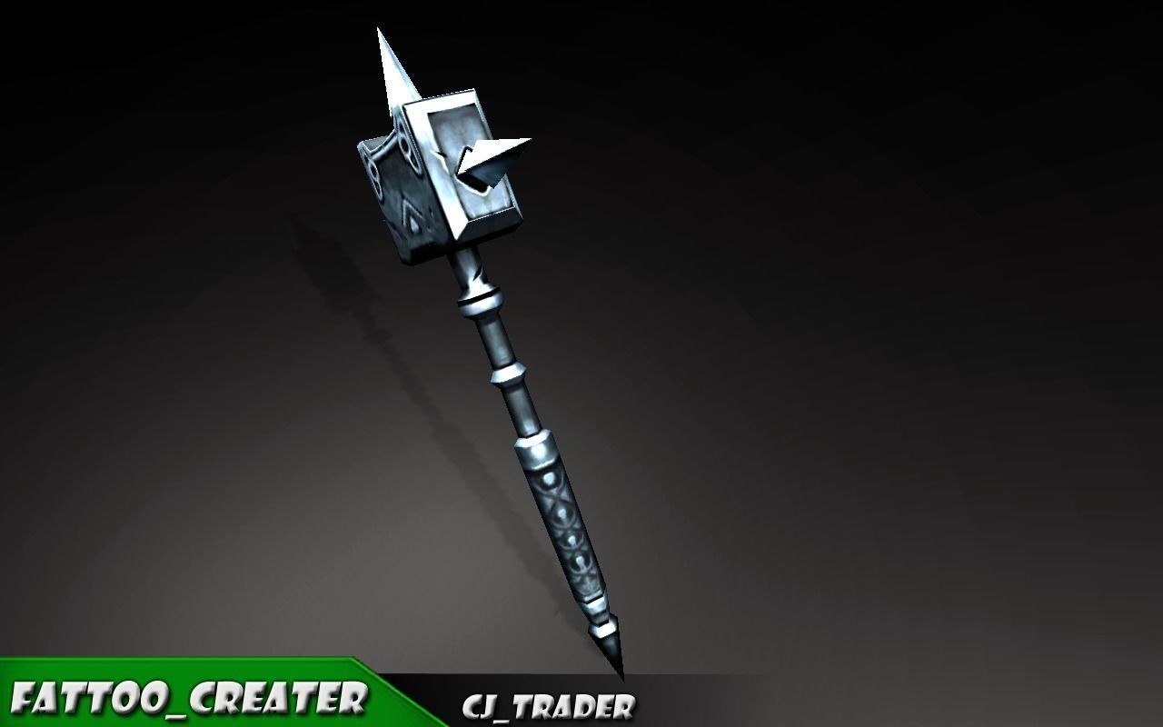 Fantasy Hammer Low-poly 3D Model Low-poly 3D model_4
