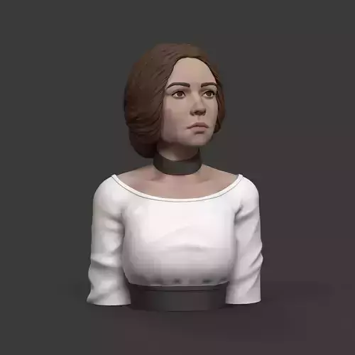 Girl P 3D print model bust of star wars character 3D print model