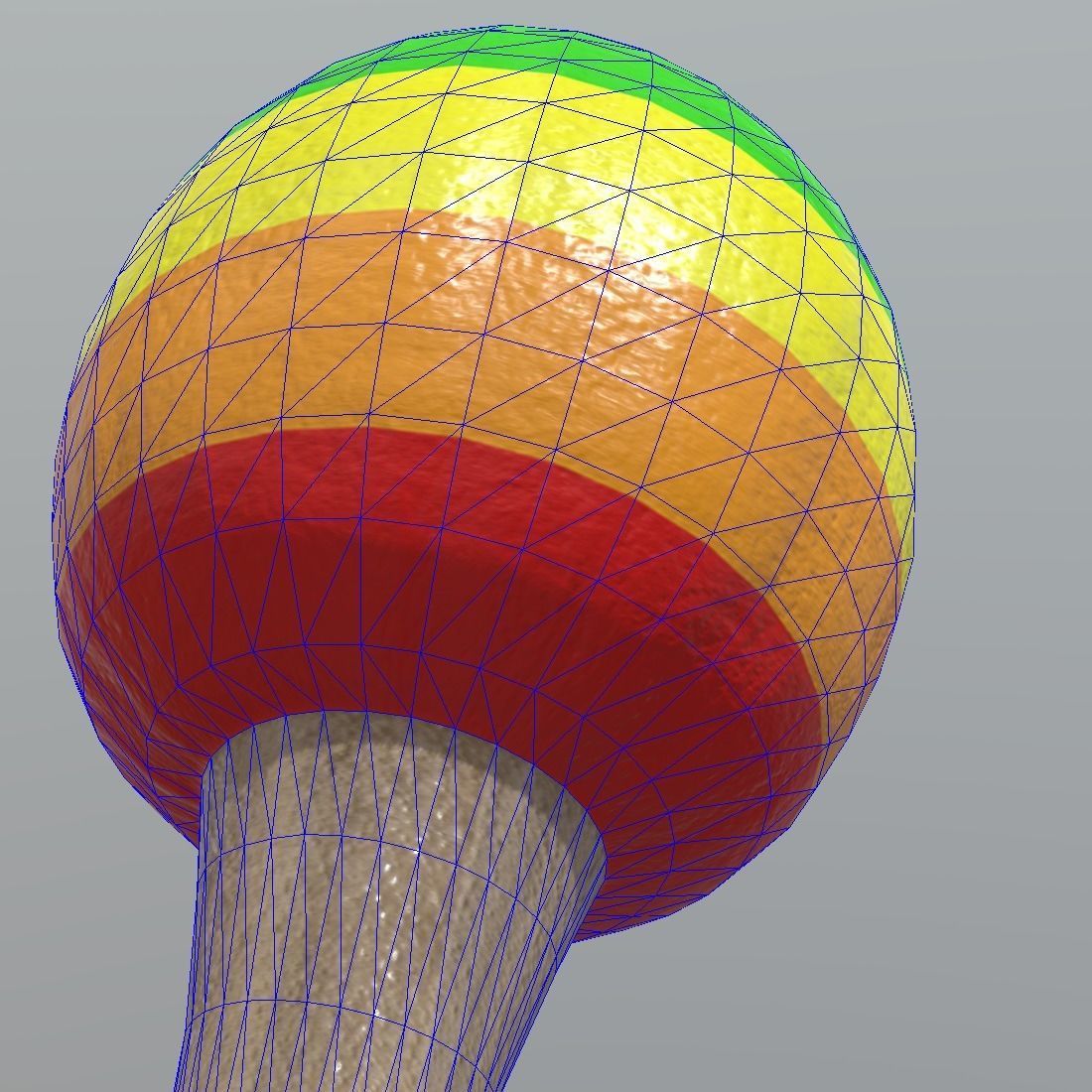 Rattle rainbow colored maraca Low-poly 3D model_11