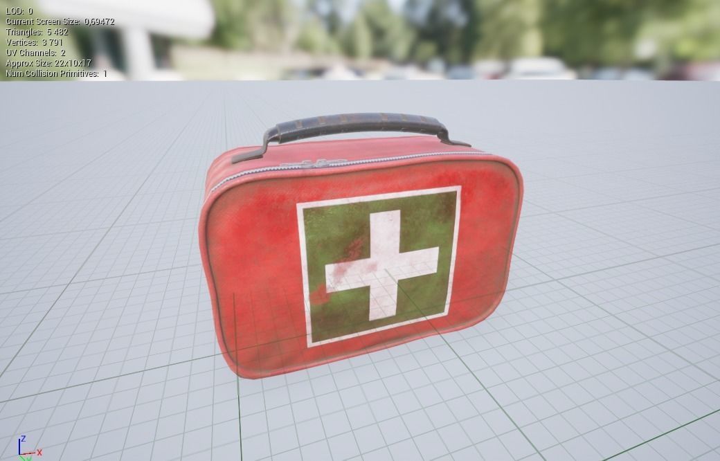 First aid kits Low-poly 3D model_7