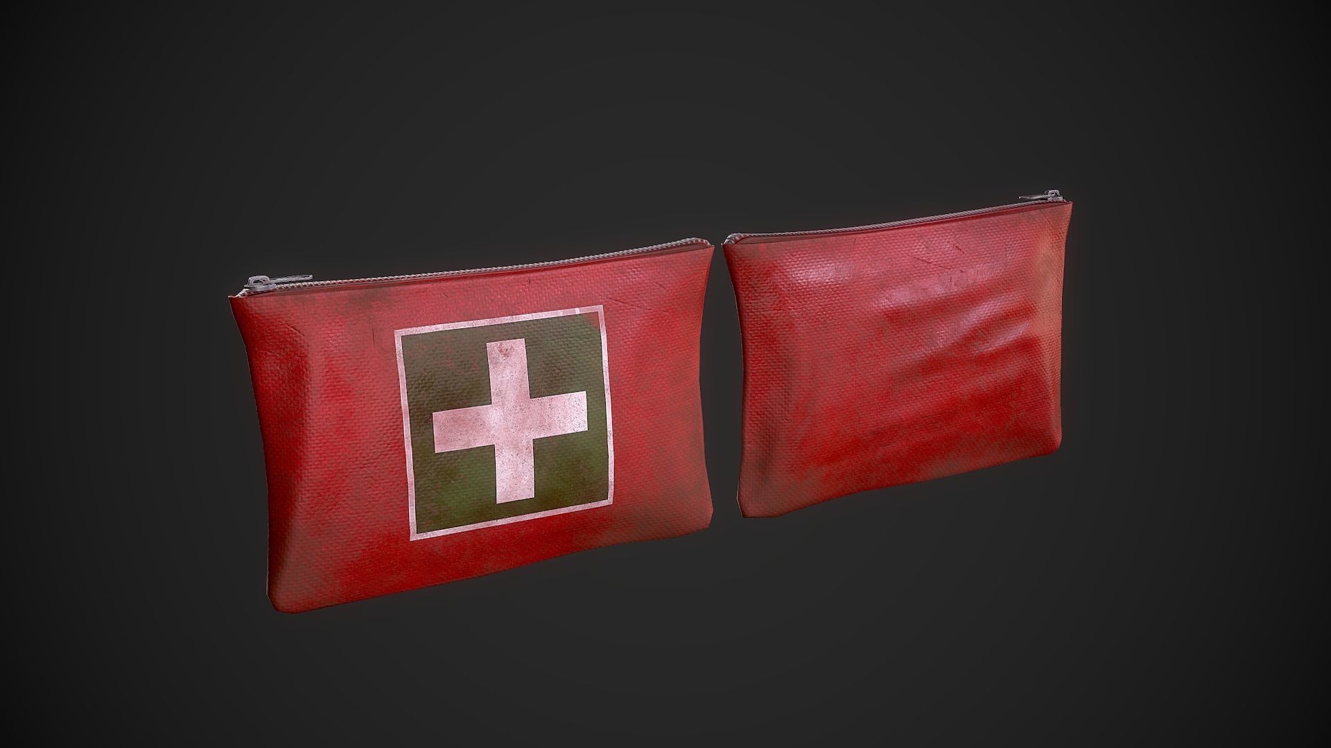 First aid kits Low-poly 3D model_4