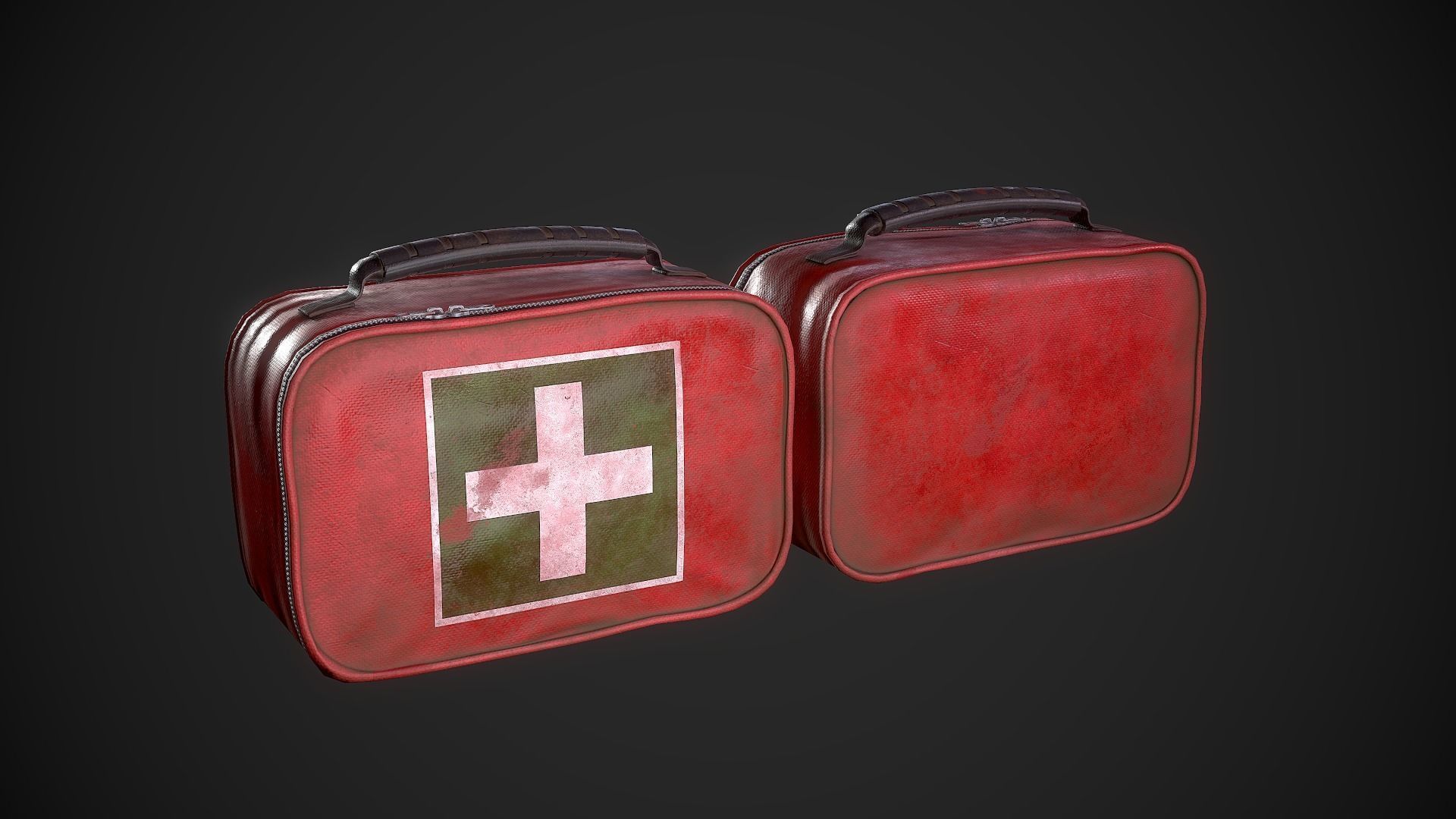 First aid kits Low-poly 3D model_5