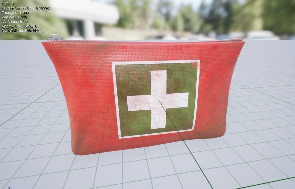 First aid kits Low-poly 3D model_6