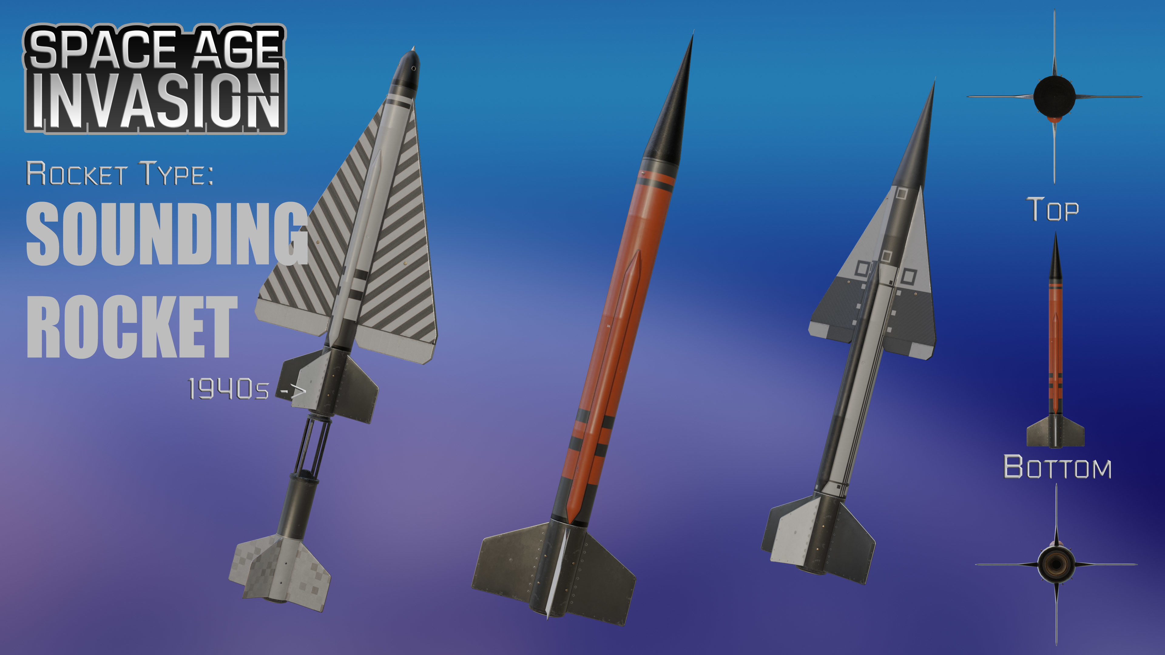 Space Age Invasion Massive Modular Rocket Pack Low-poly 3D model_18