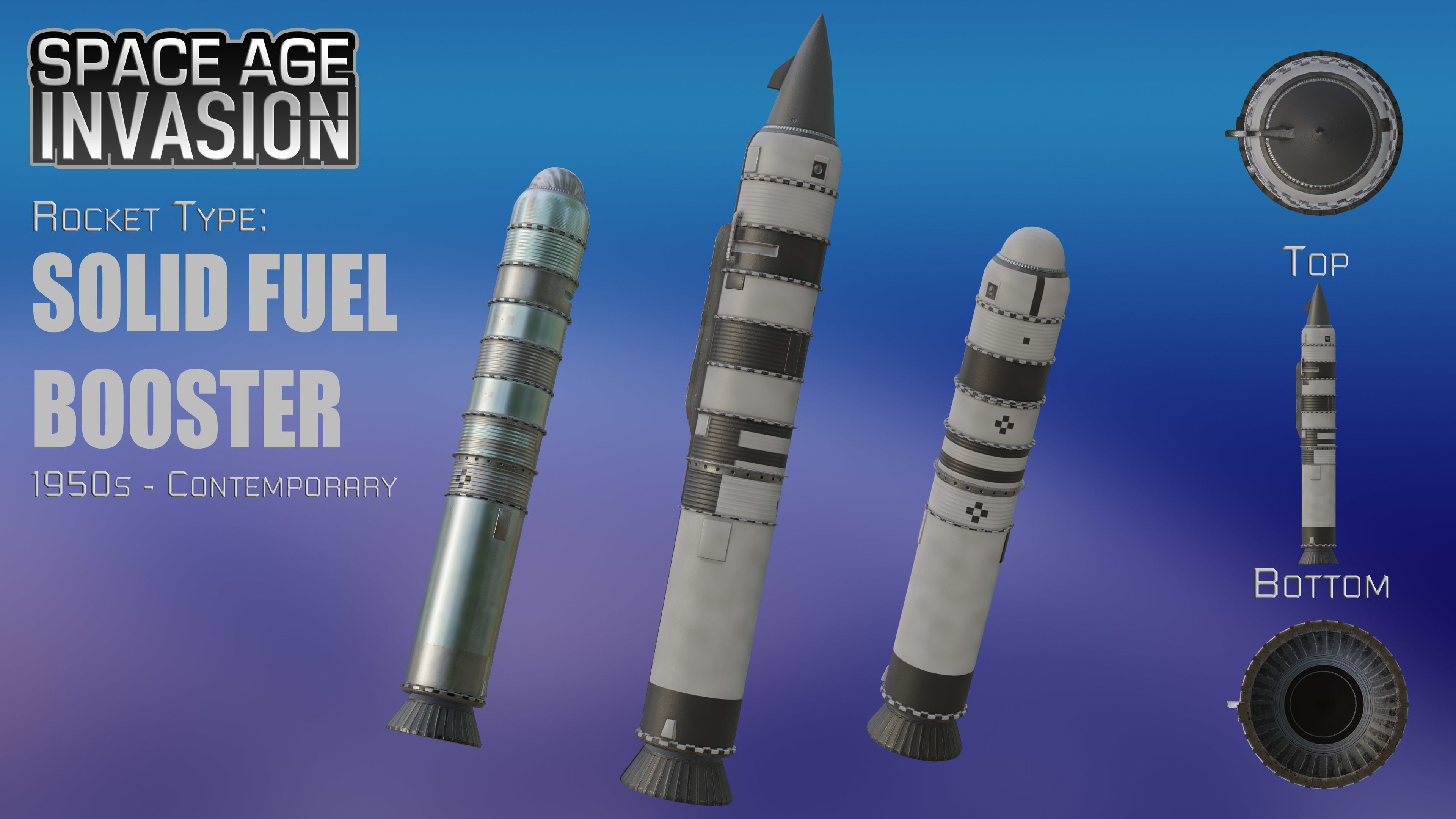 Space Age Invasion Massive Modular Rocket Pack Low-poly 3D model_17