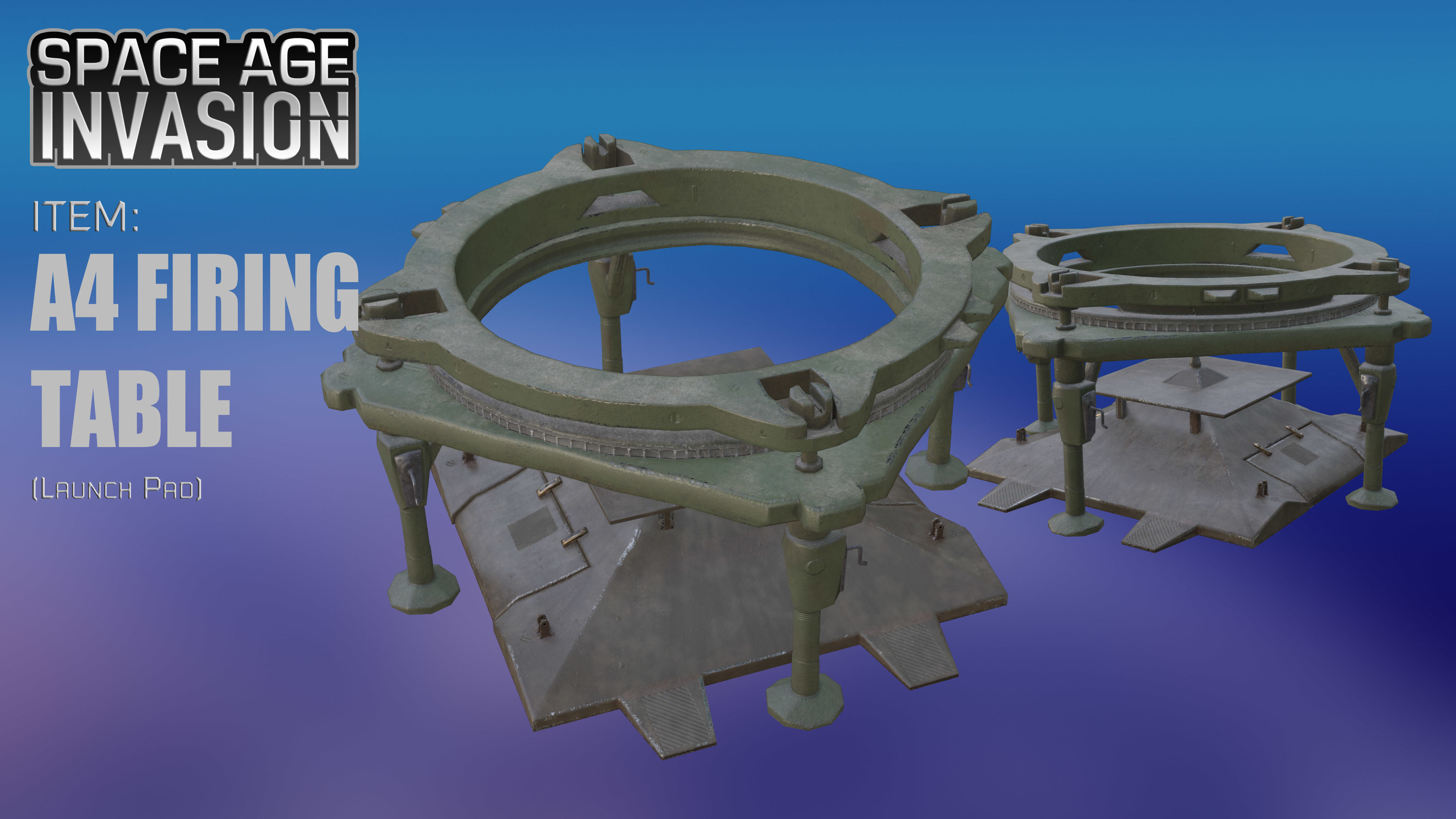 Space Age Invasion Massive Modular Rocket Pack Low-poly 3D model_6