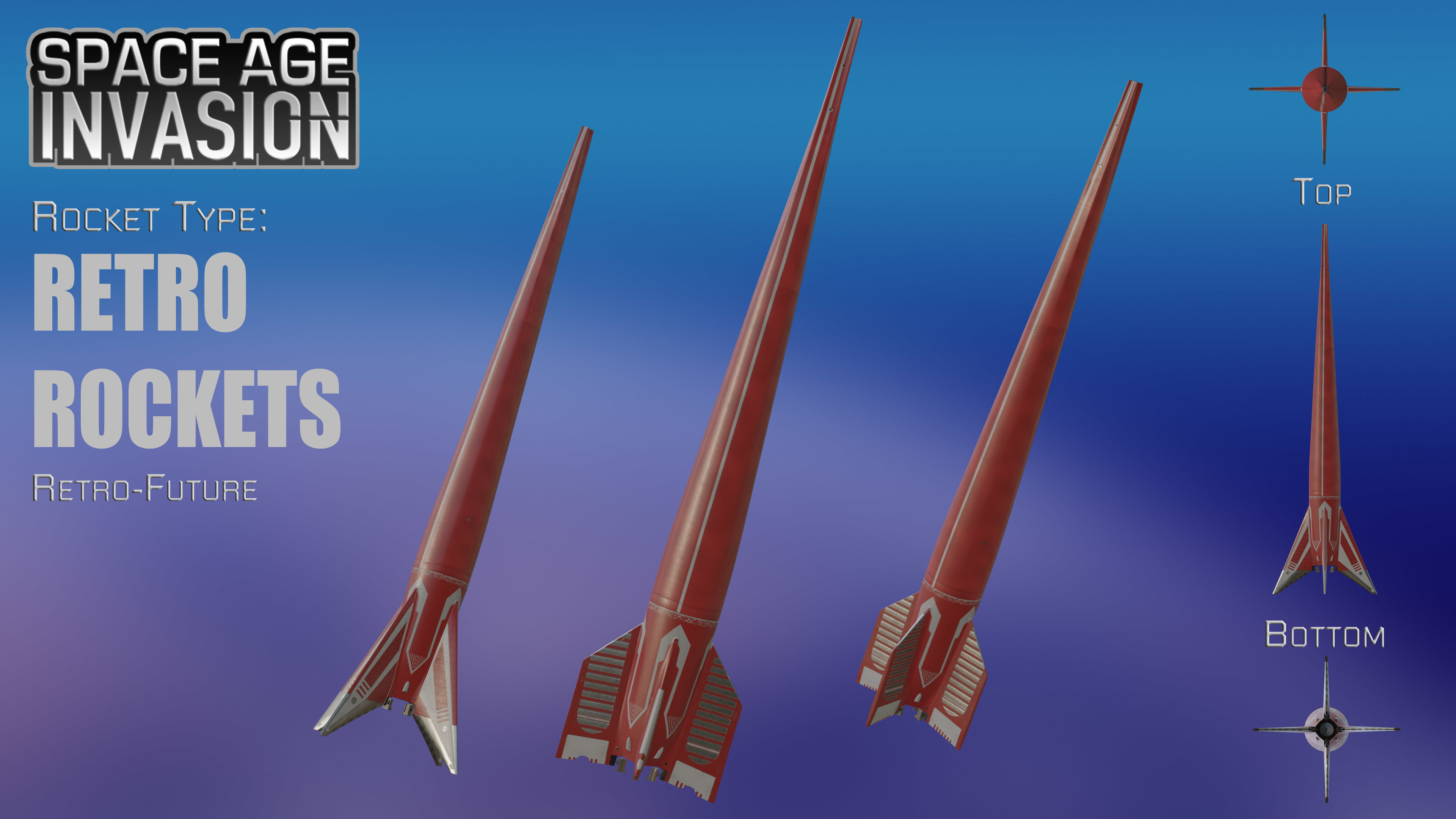 Space Age Invasion Massive Modular Rocket Pack Low-poly 3D model_15