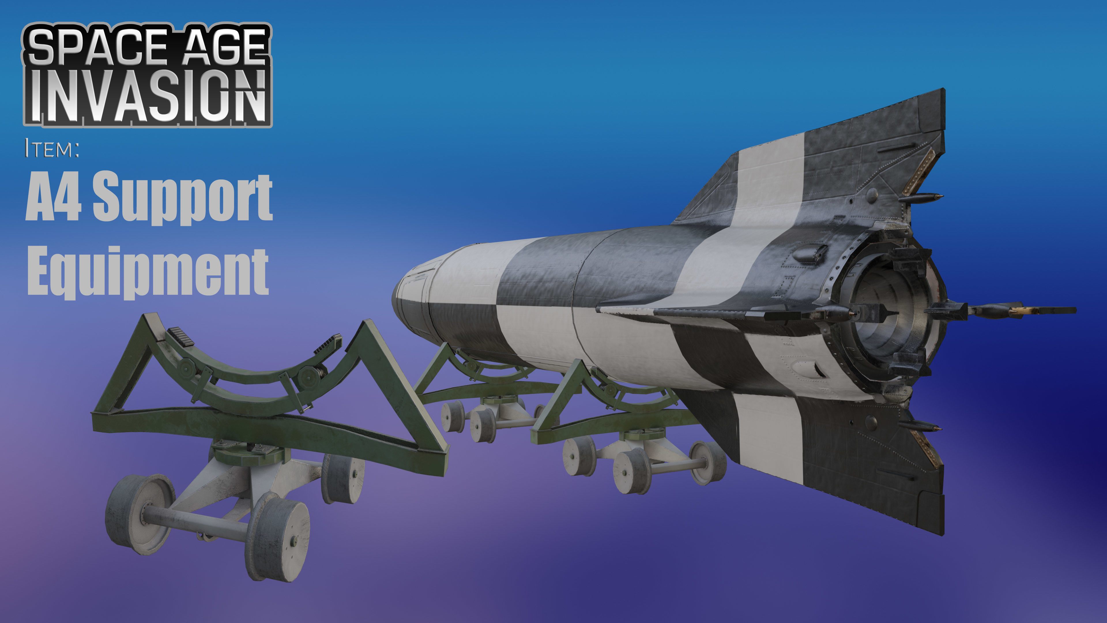 Space Age Invasion Massive Modular Rocket Pack Low-poly 3D model_7