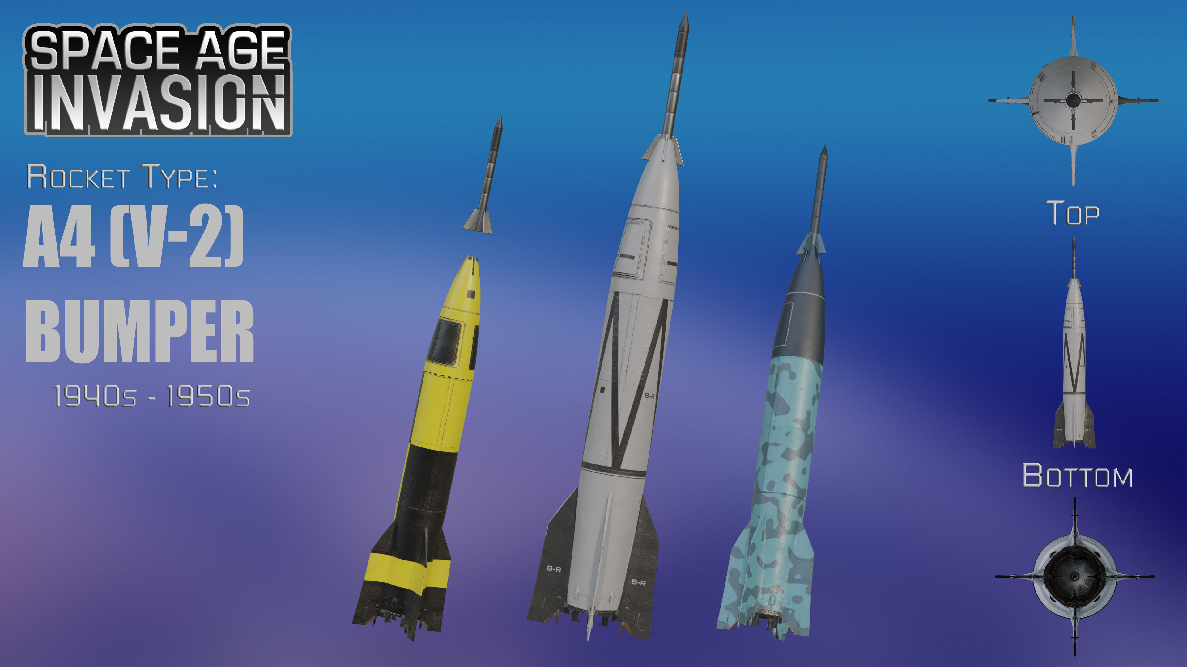 Space Age Invasion Massive Modular Rocket Pack Low-poly 3D model_5