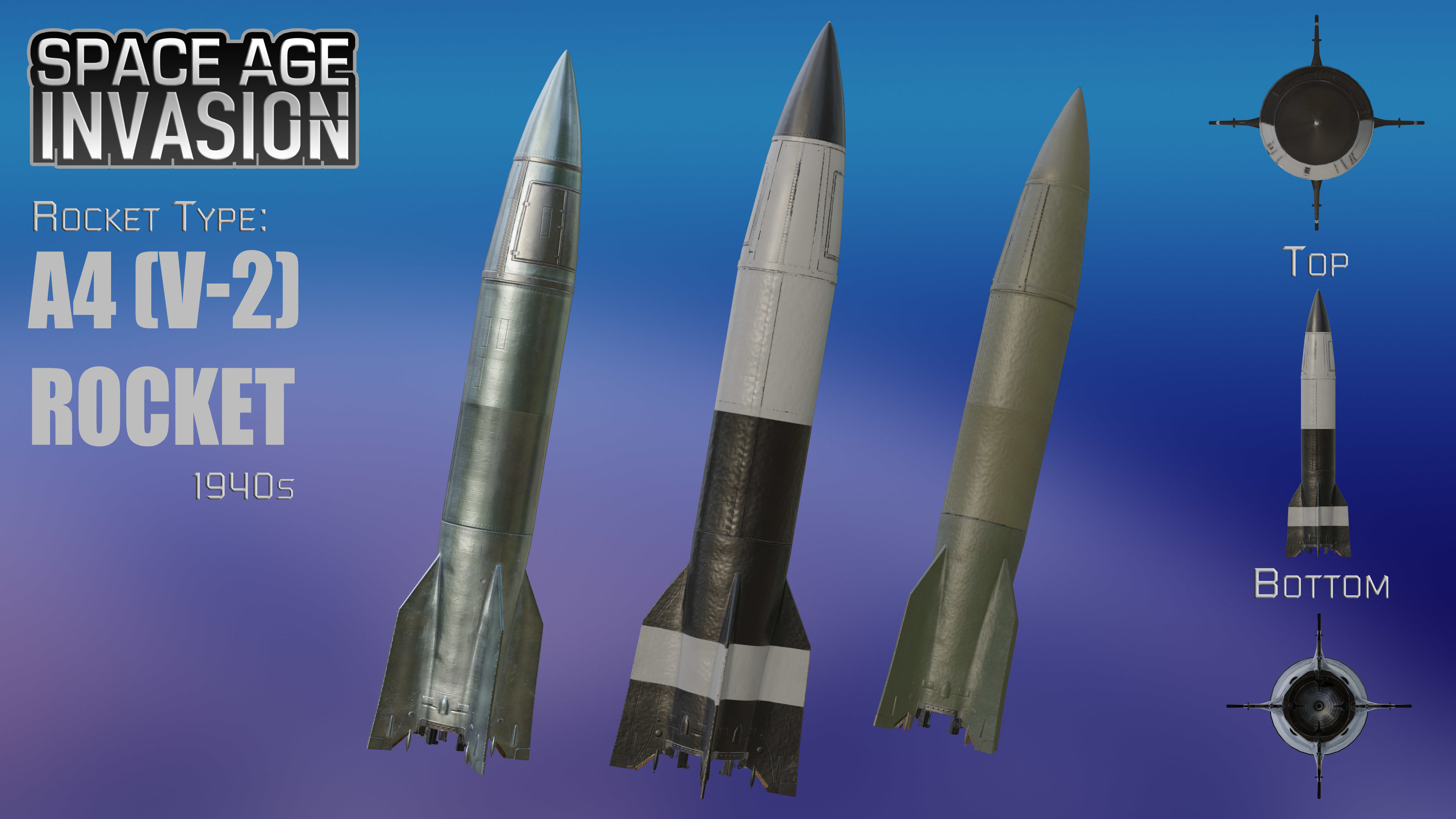 Space Age Invasion Massive Modular Rocket Pack Low-poly 3D model_4
