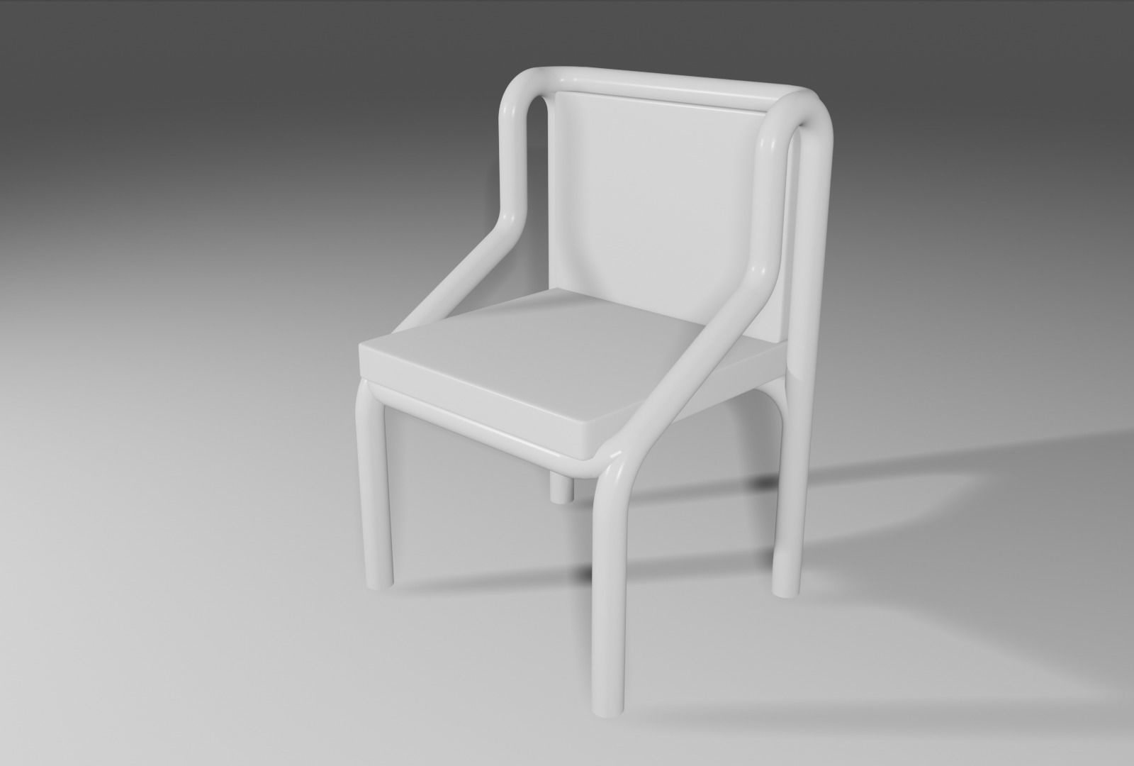 chair Low-poly 3D model_3