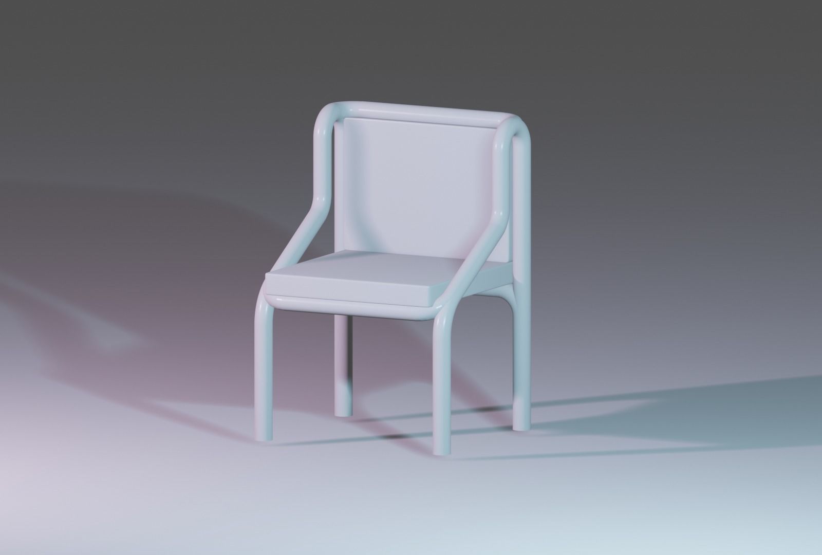chair Low-poly 3D model_1