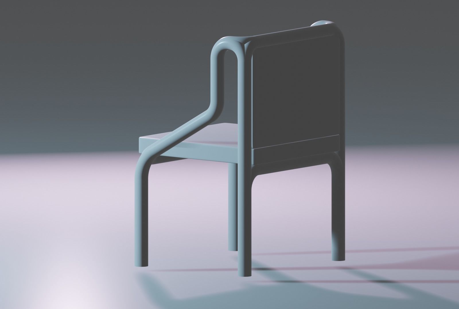chair Low-poly 3D model_2