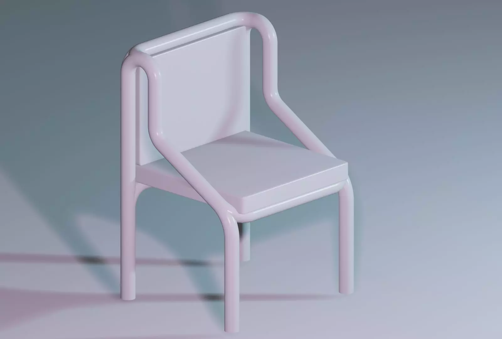 chair Low-poly 3D model_0