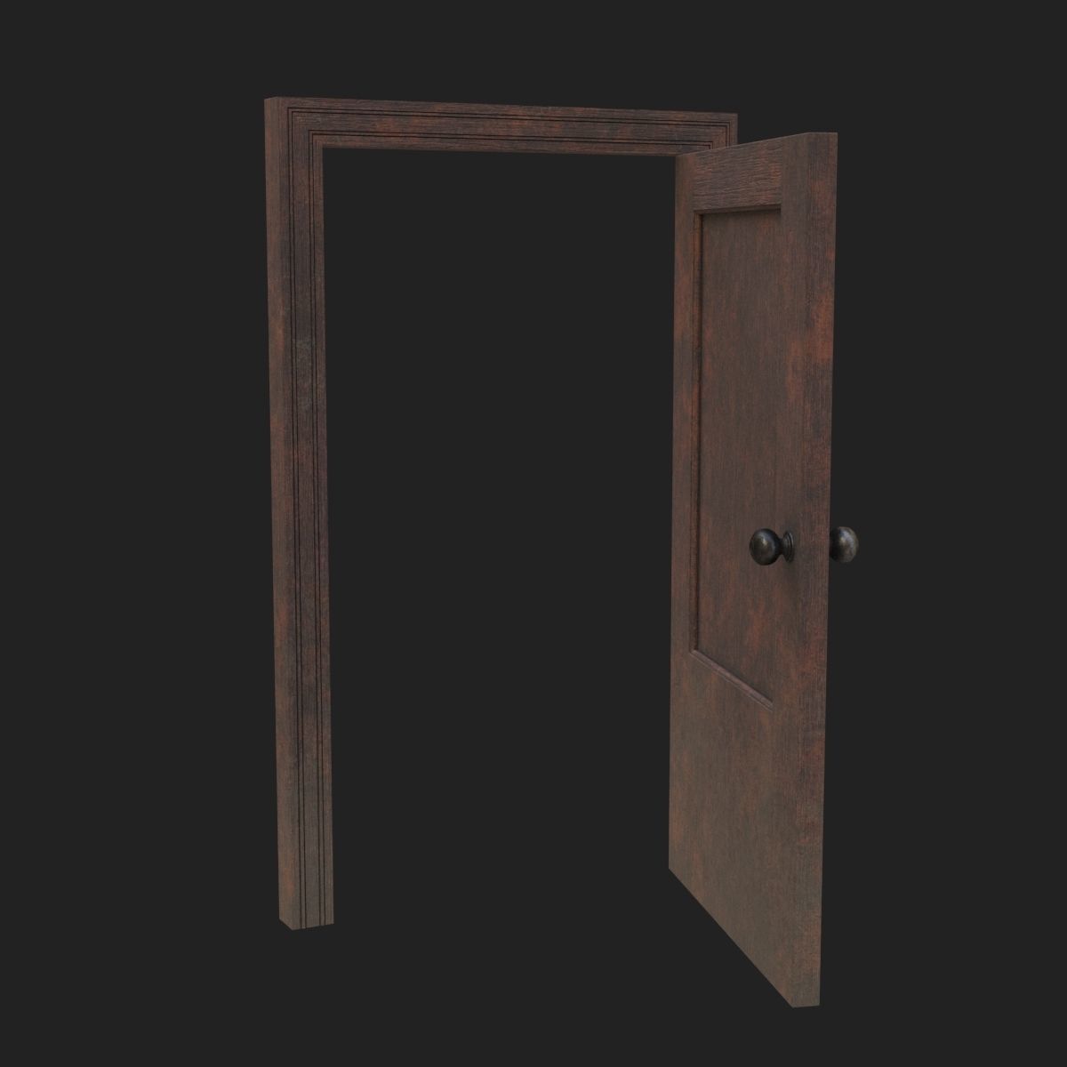 Old door 3D model_1