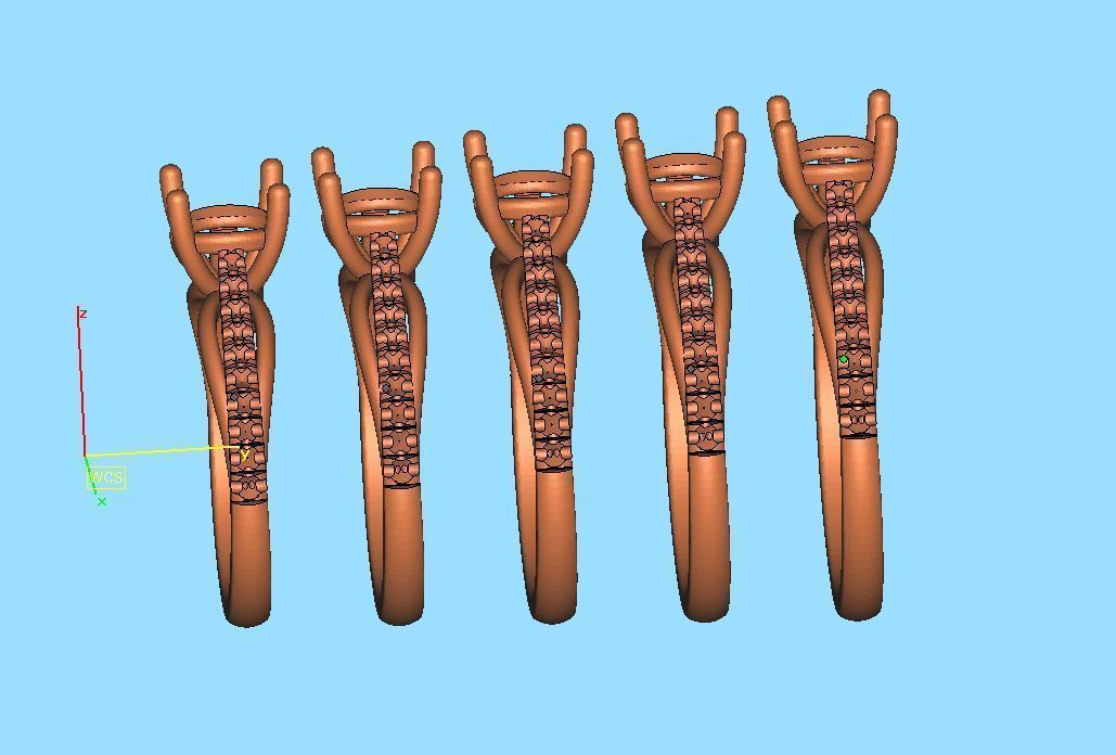 Petite Engagement ring Two tone  with 1ct stone 3dmodel 3D print model_17