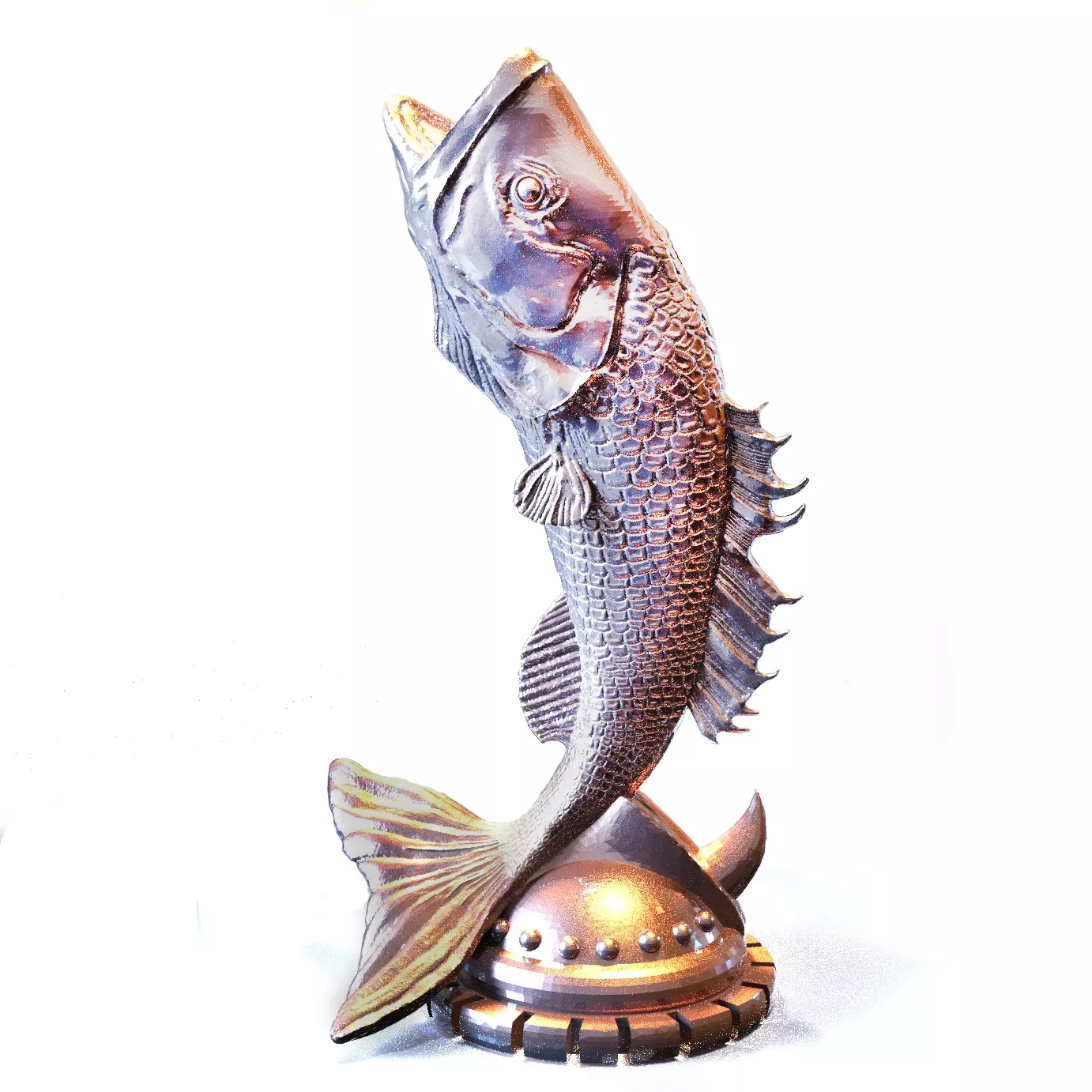 Rare Ancient Fish Statue 3D print model