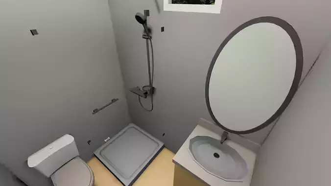 U shape house design 3D model