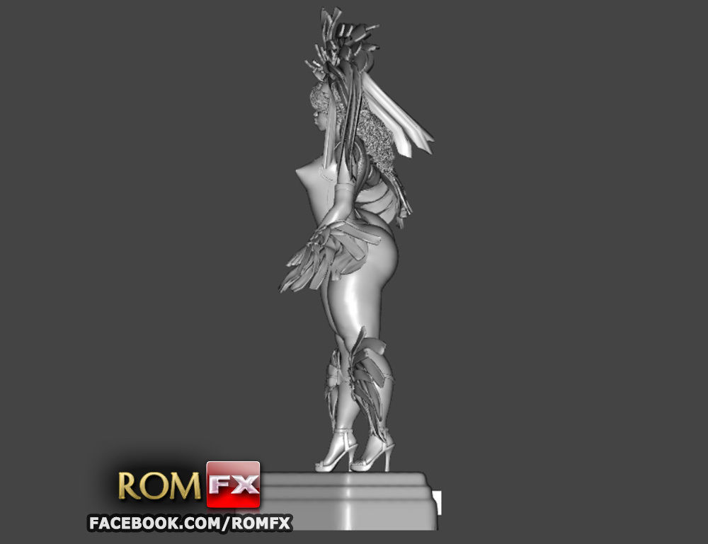 Mulatto Girl from Brazilian Carnival - Figure Printable 3D print model_5