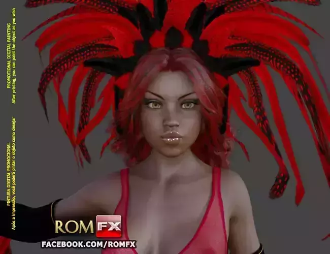 Mulatto Girl from Brazilian Carnival - Figure Printable 3D print model