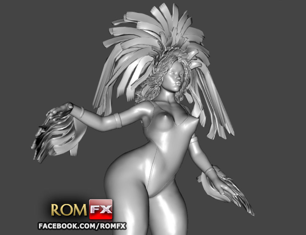 Mulatto Girl from Brazilian Carnival - Figure Printable 3D print model_11
