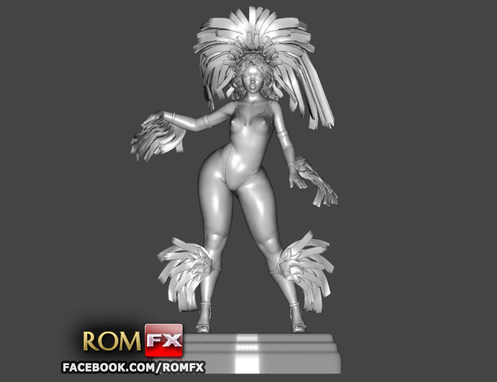Mulatto Girl from Brazilian Carnival - Figure Printable 3D print model_3