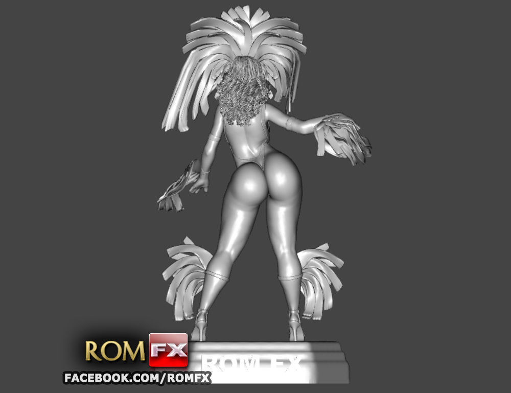 Mulatto Girl from Brazilian Carnival - Figure Printable 3D print model_7