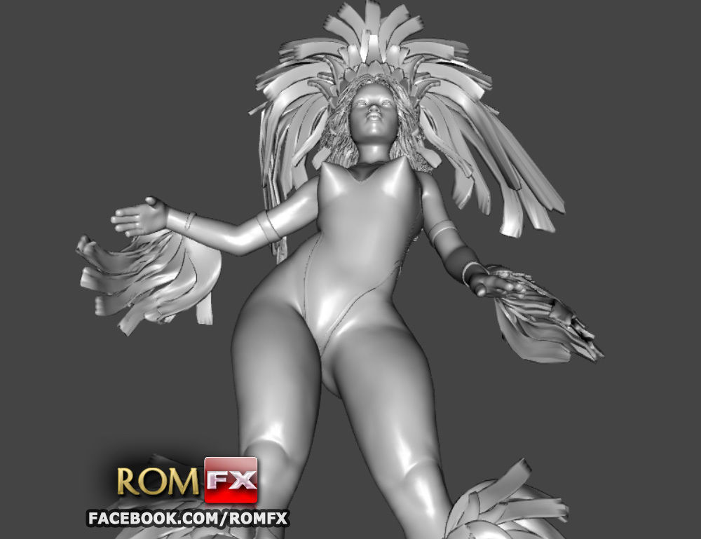 Mulatto Girl from Brazilian Carnival - Figure Printable 3D print model_14