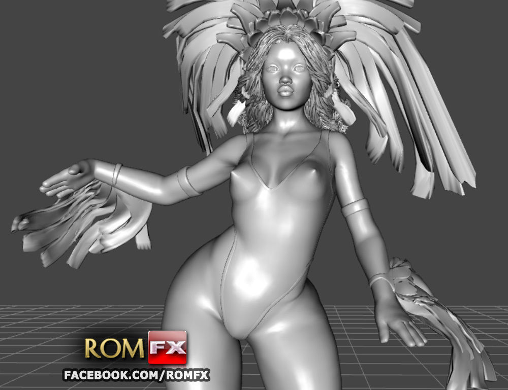Mulatto Girl from Brazilian Carnival - Figure Printable 3D print model_19