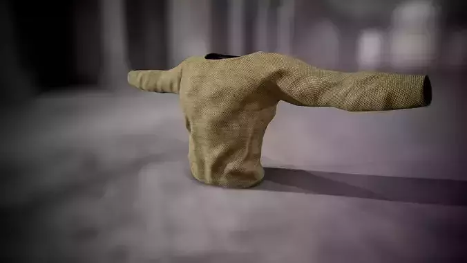 Sweatshirt 3 knitted sweater Low-poly 3D model