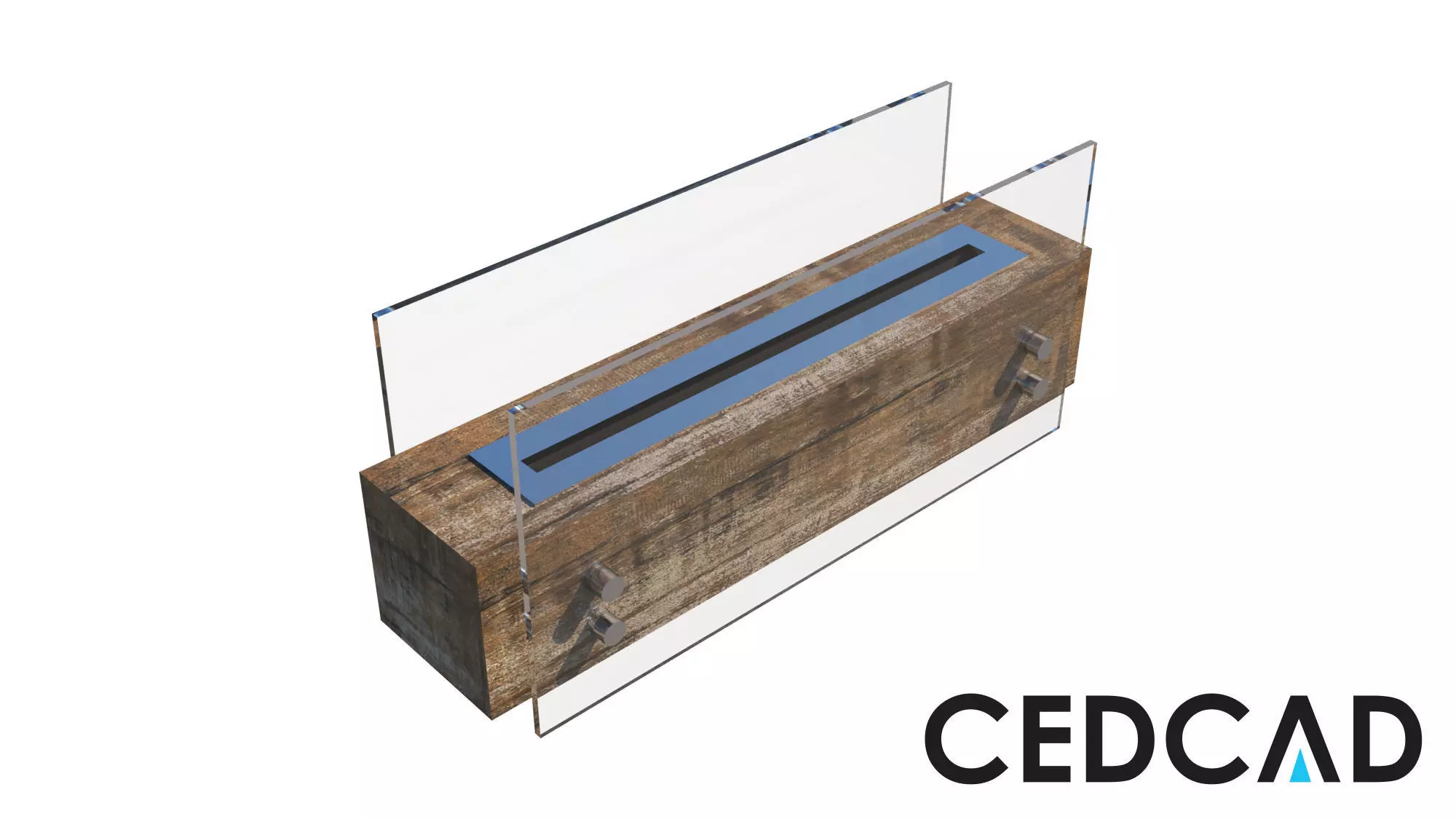 rustic fireplace - lareira de varanda rustica 3D model_0