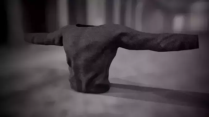 Sweatshirt 4 sweater Low-poly 3D model