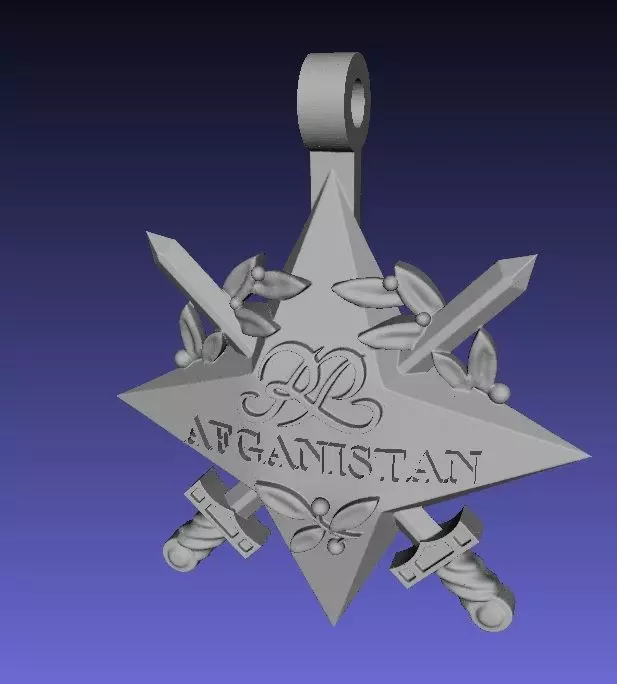 Official Afganistan polish star decoration 3D print model_0