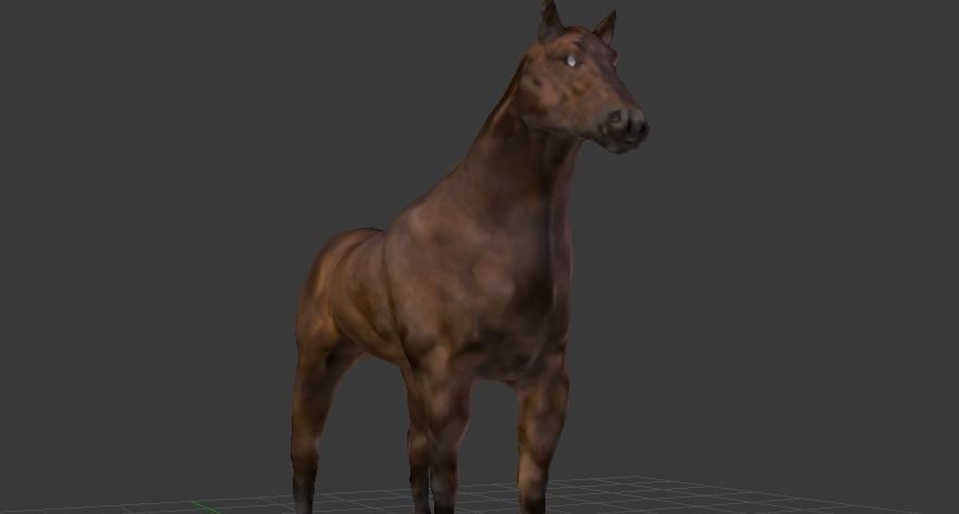 Horse Textured 3d Model 3D model_5