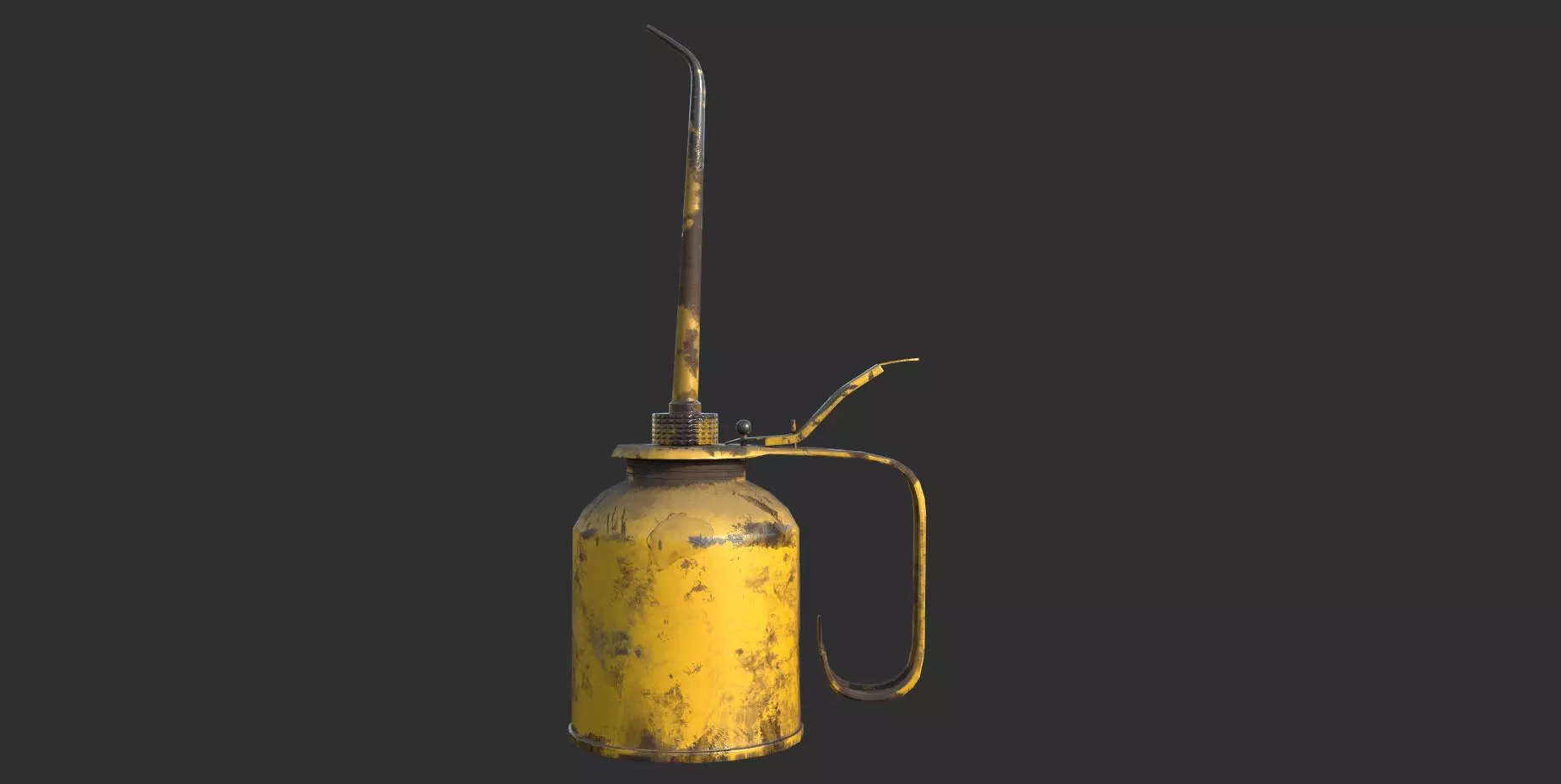 Vintage Oilcan Rusty PBR Game Ready Low-poly 3D model_0