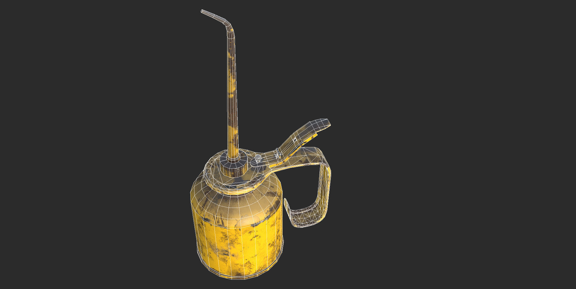 Vintage Oilcan Rusty PBR Game Ready Low-poly 3D model_10