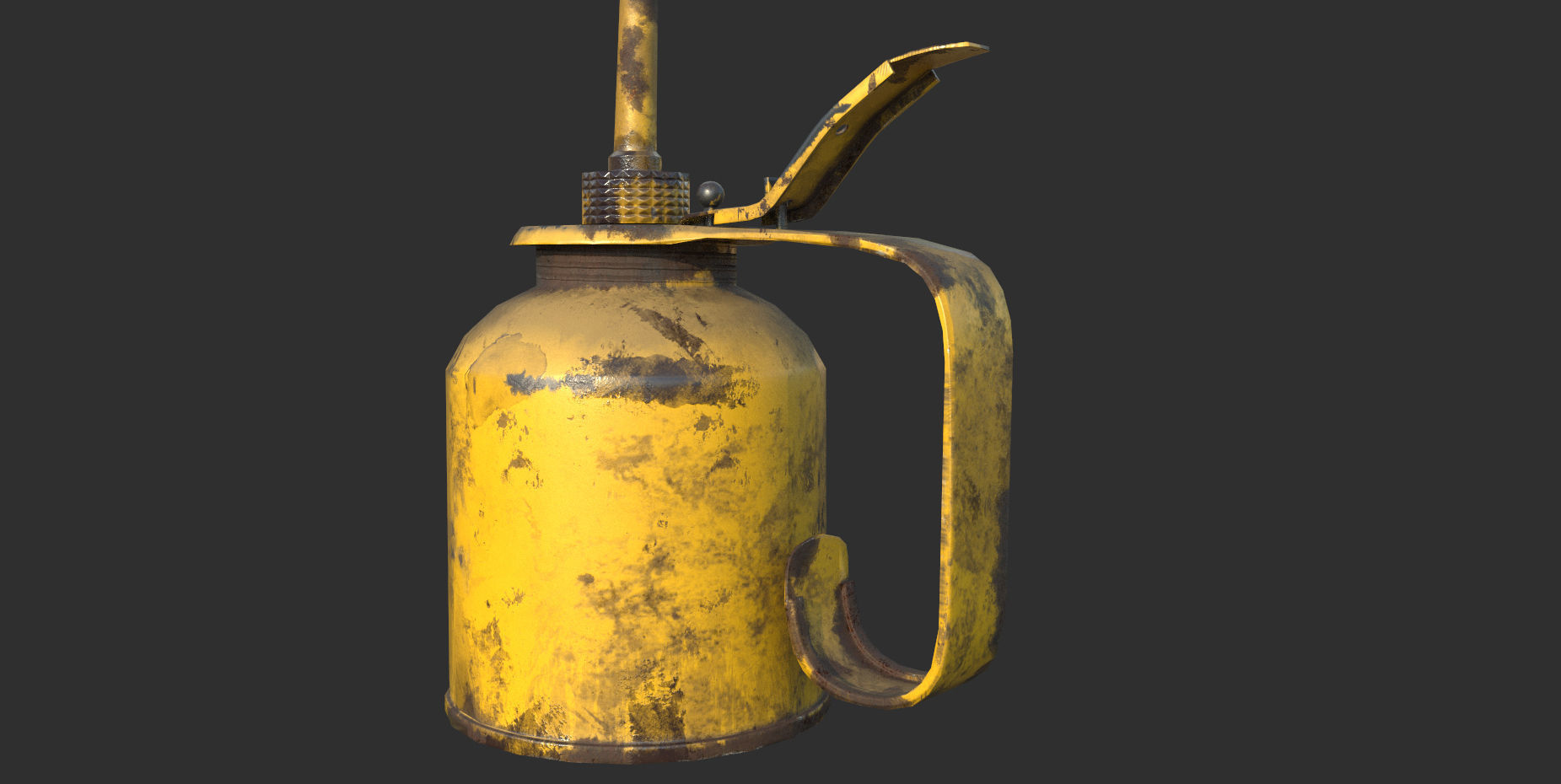 Vintage Oilcan Rusty PBR Game Ready Low-poly 3D model_5