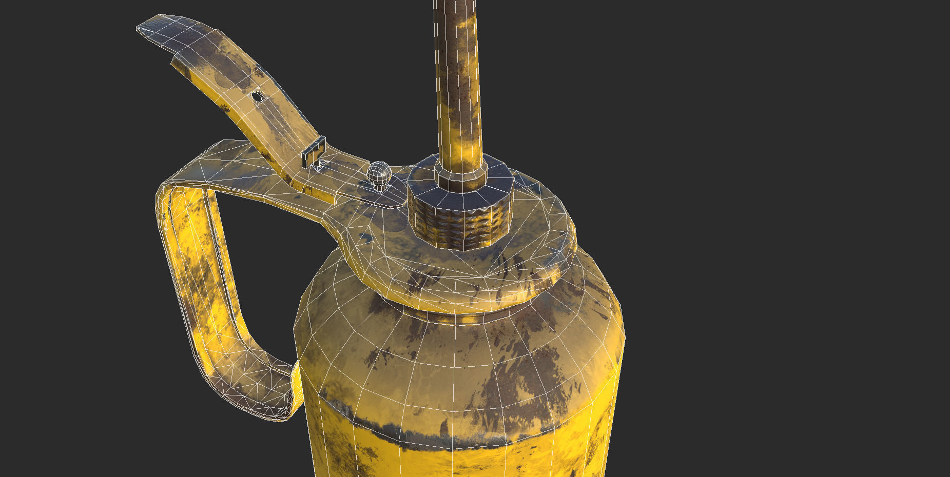 Vintage Oilcan Rusty PBR Game Ready Low-poly 3D model_12