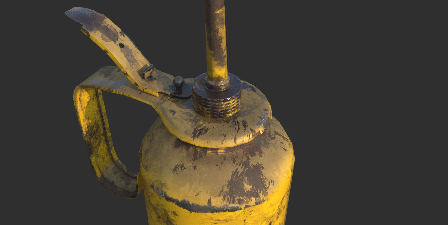 Vintage Oilcan Rusty PBR Game Ready Low-poly 3D model_11
