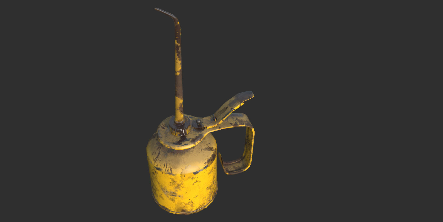 Vintage Oilcan Rusty PBR Game Ready Low-poly 3D model_9