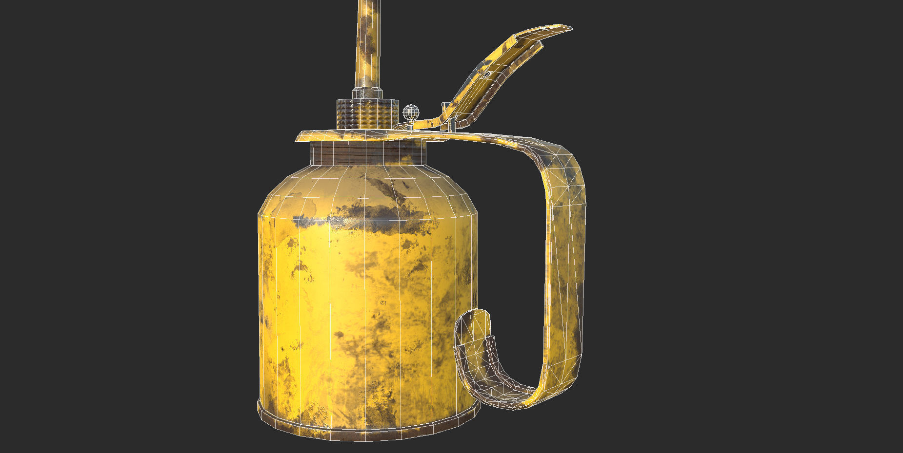 Vintage Oilcan Rusty PBR Game Ready Low-poly 3D model_6