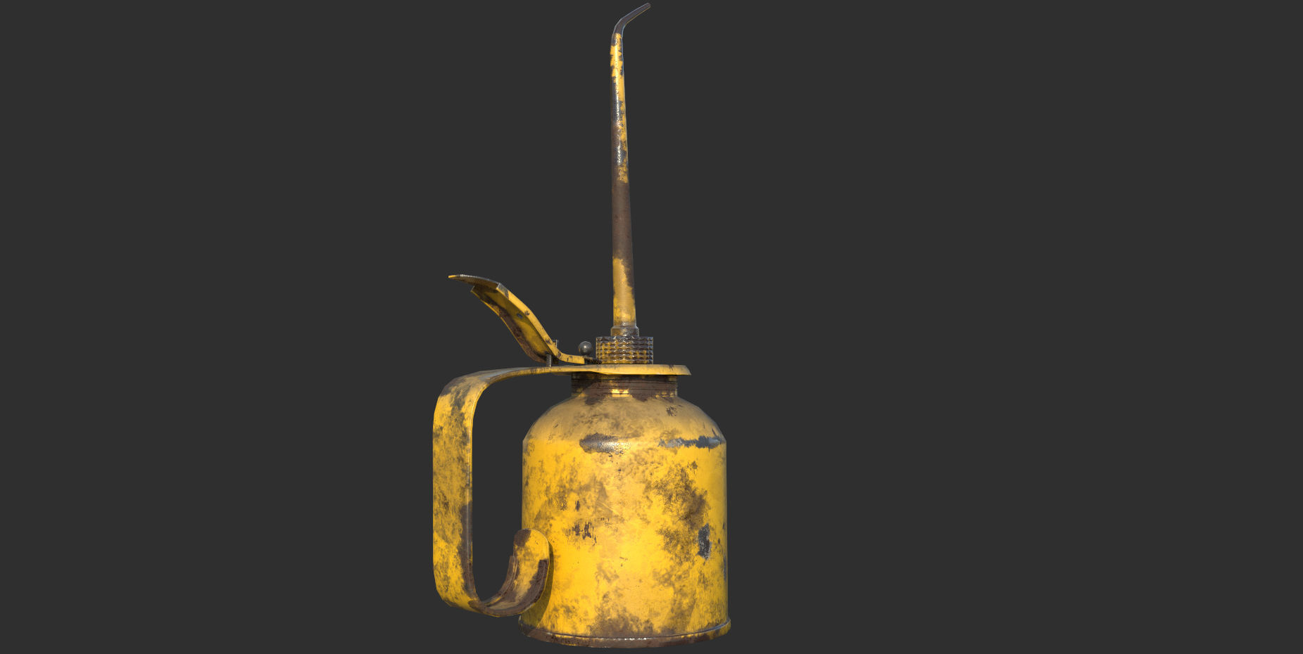 Vintage Oilcan Rusty PBR Game Ready Low-poly 3D model_7