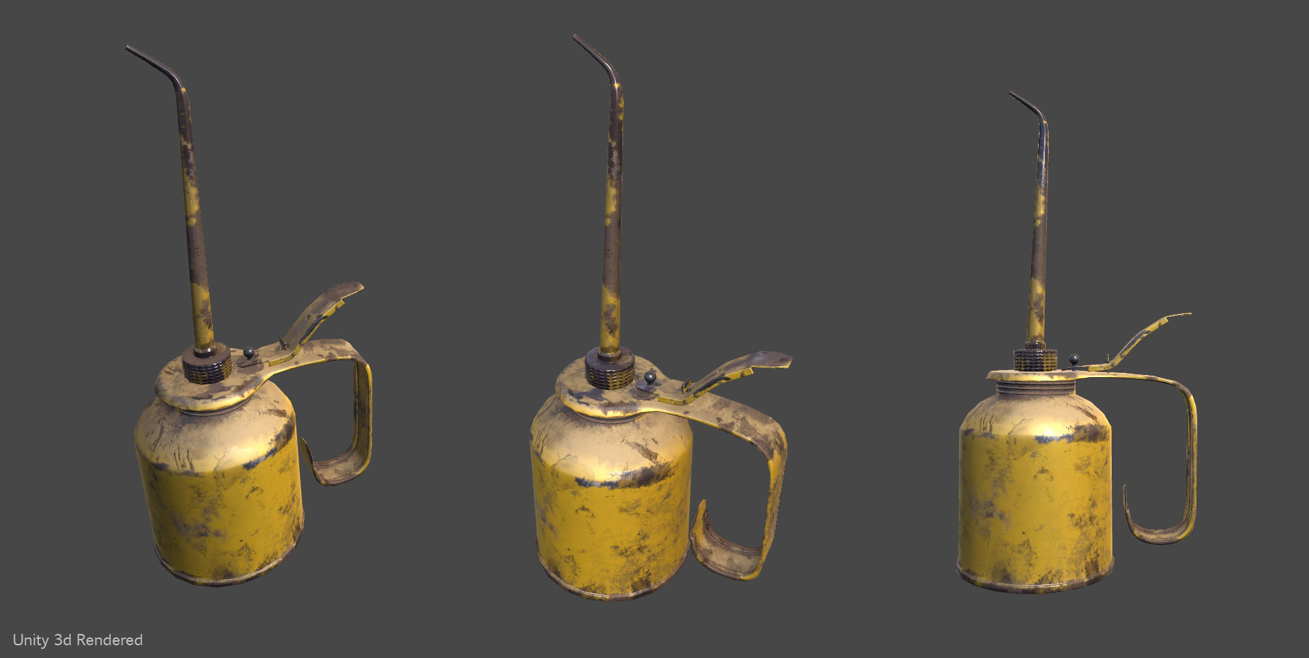 Vintage Oilcan Rusty PBR Game Ready Low-poly 3D model_4