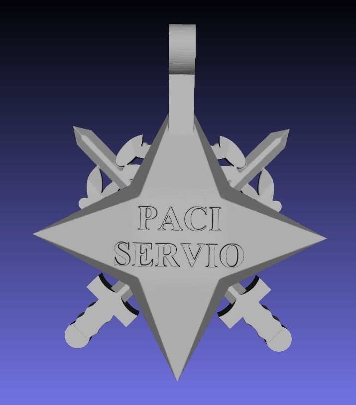 Official Republic of Chad polish star decoration 3D print model_4