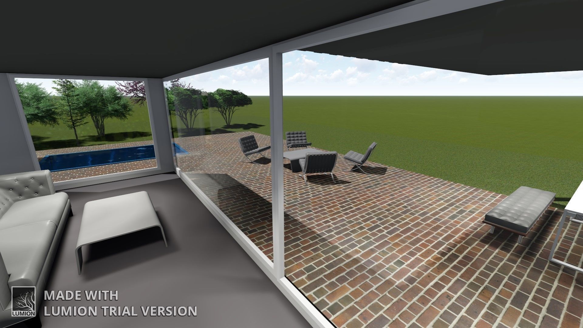 Ddublex t shape house 3D model_12