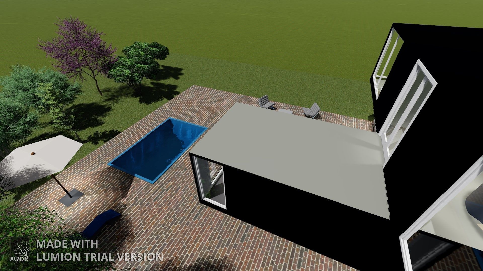 Ddublex t shape house 3D model_11
