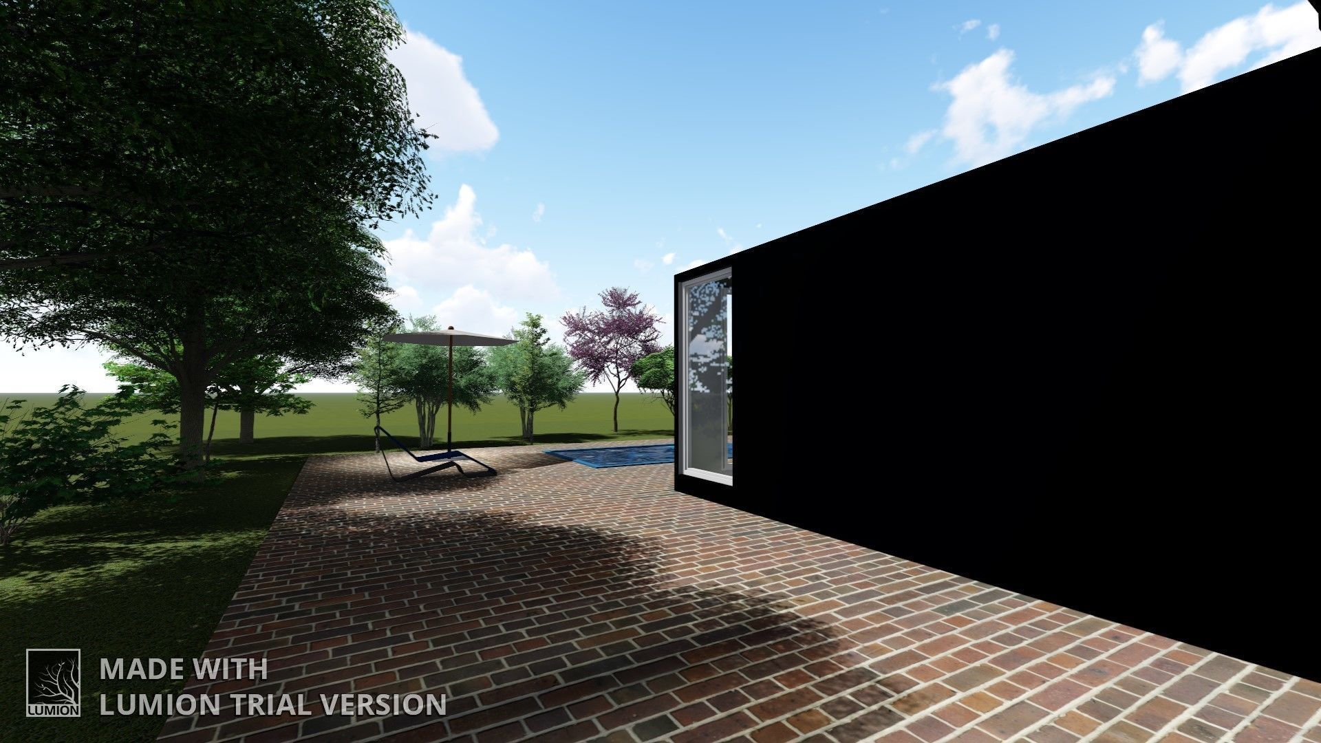 Ddublex t shape house 3D model_7