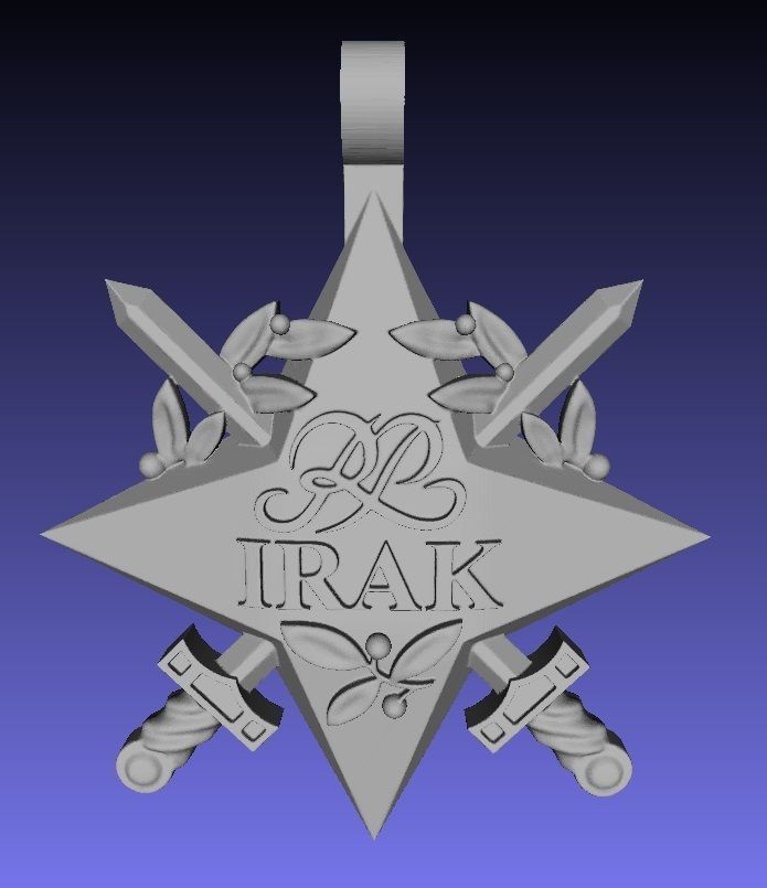 Official Irak polish star decoration 3D print model_3