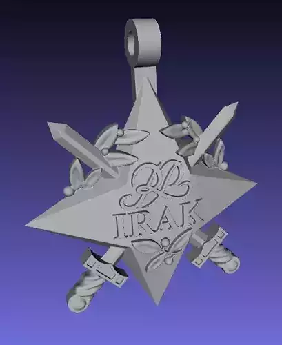 Official Irak polish star decoration 3D print model