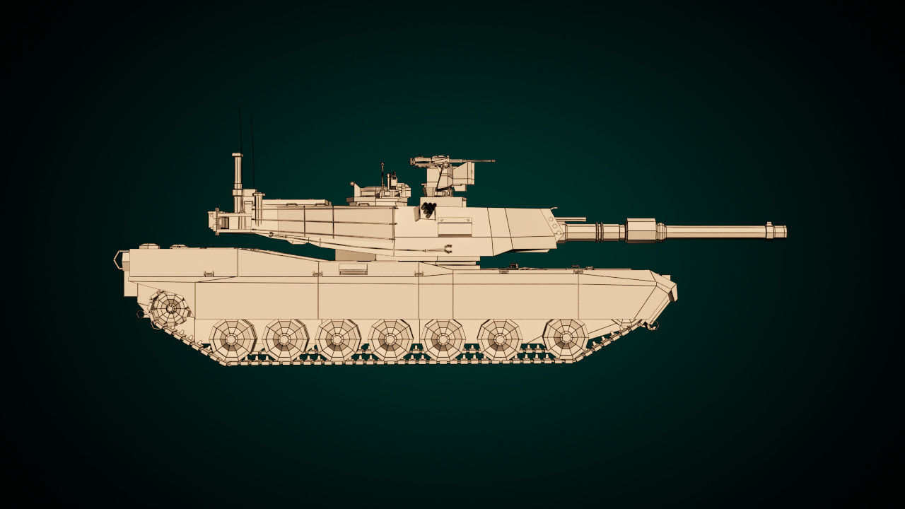 Low Poly Tank 02 Low-poly 3D model_11